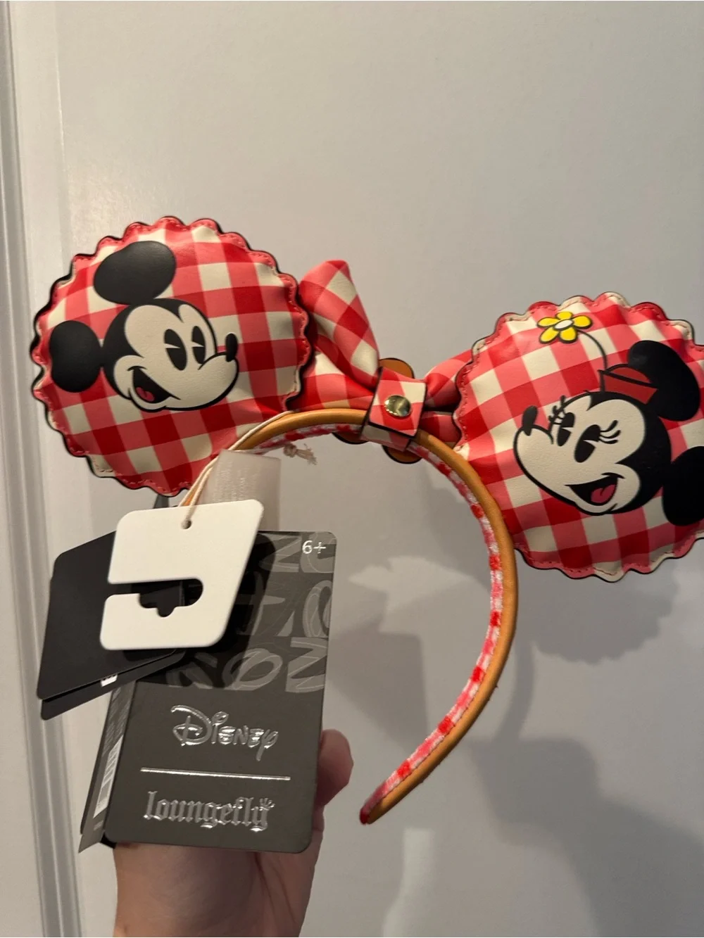 NWT! Loungefly Disney Mickey Mouse and Friends Picnic Ears Headband Scented